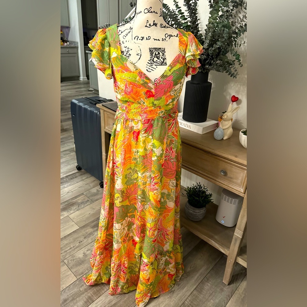 Floral Wrap Dress - Multicolor